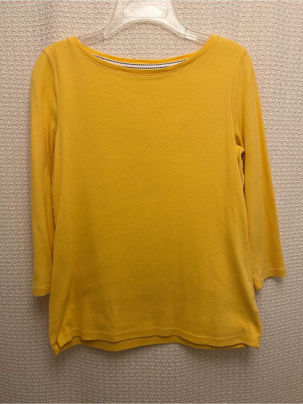 Talbots Yellow Boatneck Long Sleeve Tee